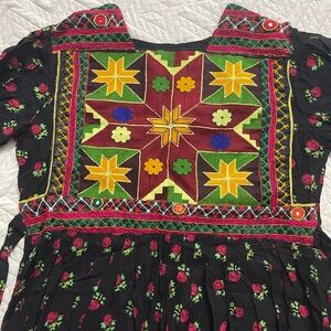 Afghani Colorful Embroidered Dress